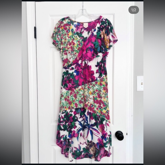 Tracy Reese x Anthropologie floral high low dress - Picture 4 of 7